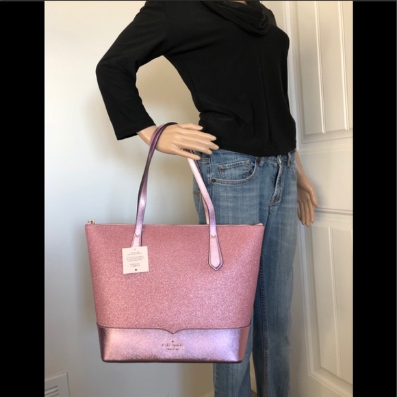 KATE SPADE NEW YORK LOLA GLITTER TOTE pink - Picture 5 of 6